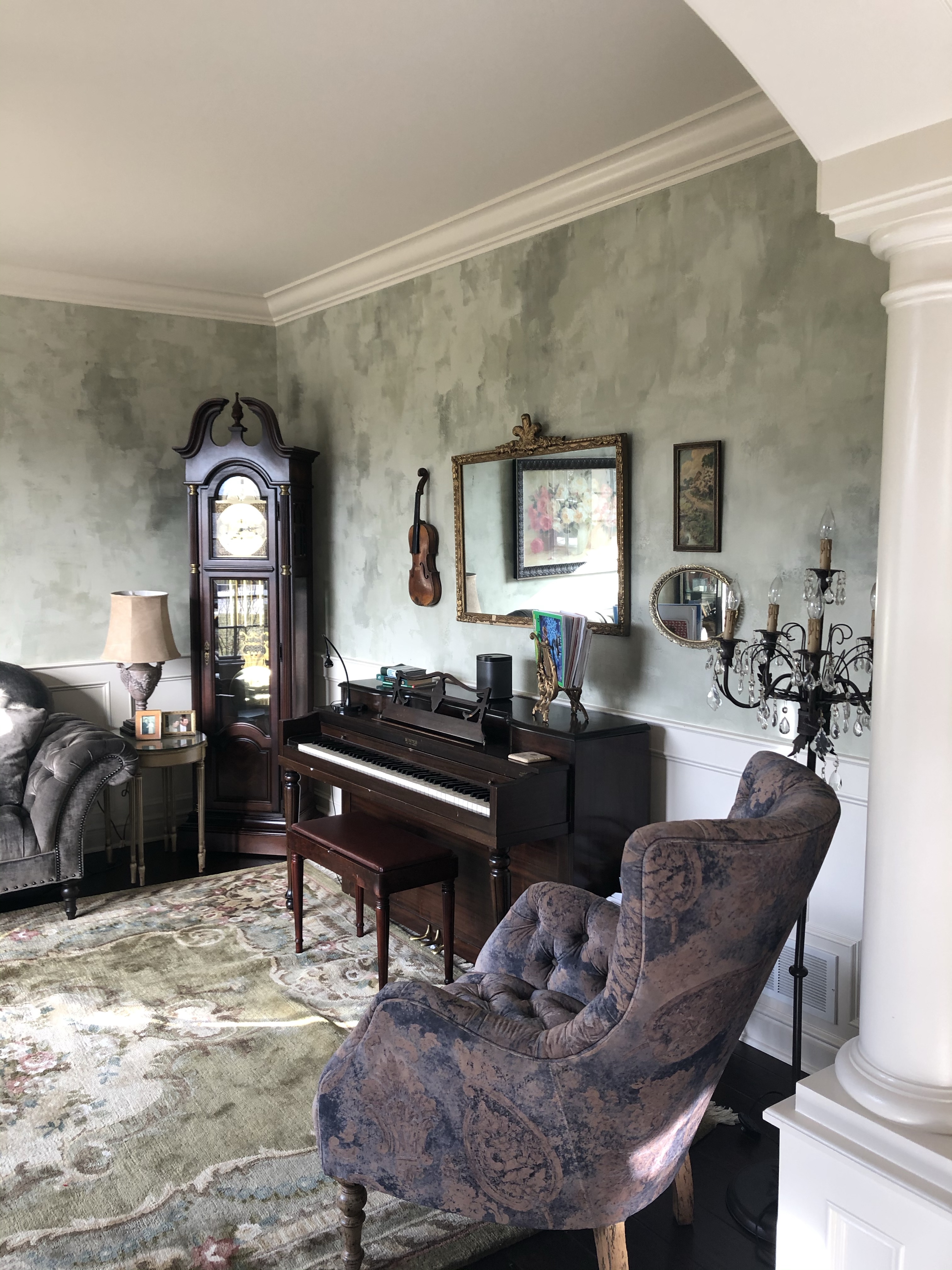 Living room faux wall finish